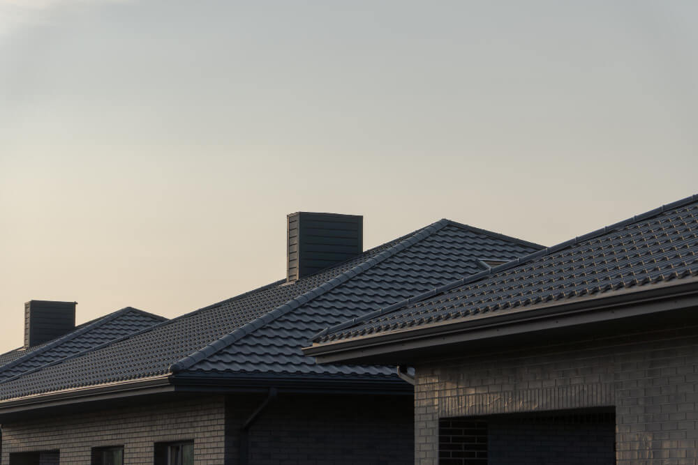 Solar panels on residential roof